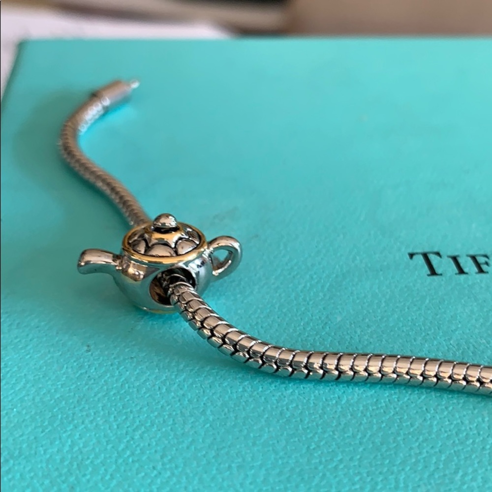 Tea pot charm 18k gold field